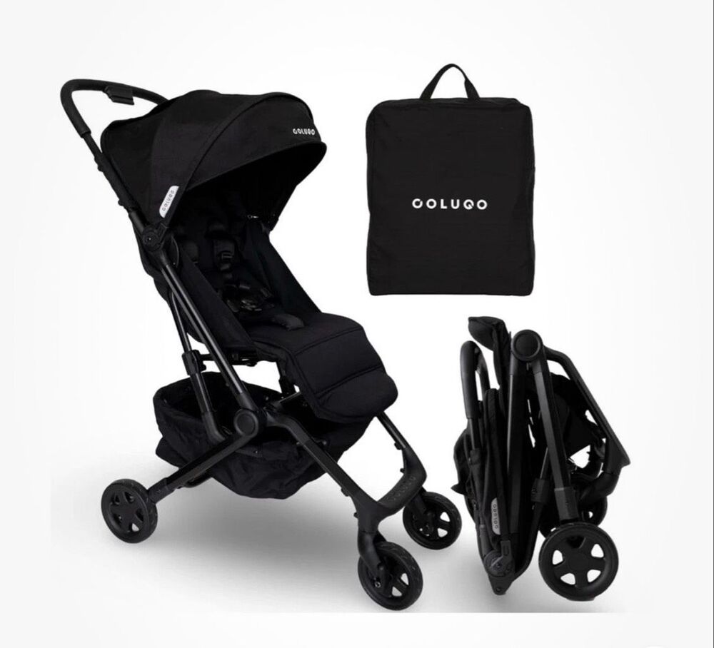 Colugo Compact One Hand Fold Lightweight Travel Baby Stroller With Bag Black